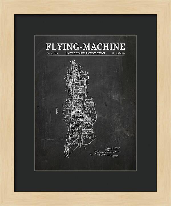 Flying Machine Chalkboard Patent Us1154214