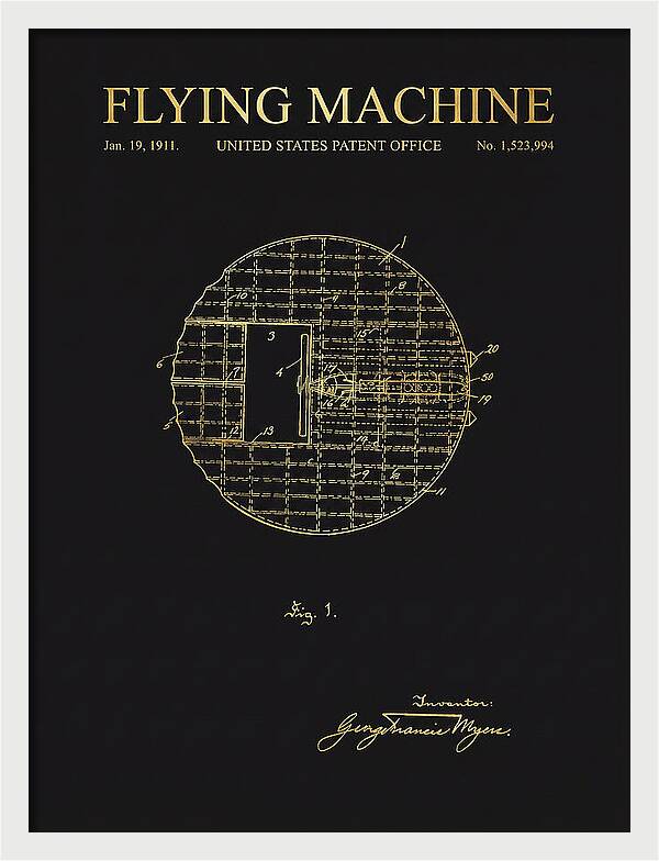 Flying Machine Gold Patent Us1523994