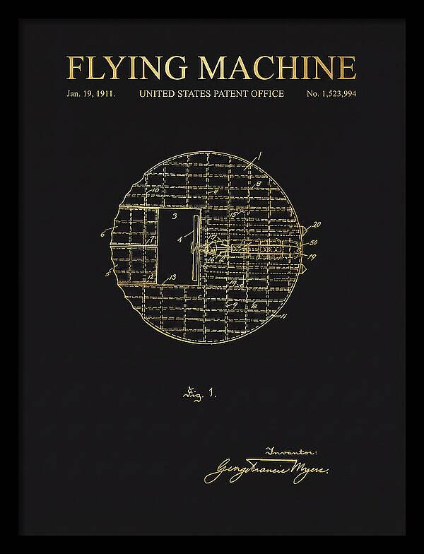 Flying Machine Gold Patent Us1523994