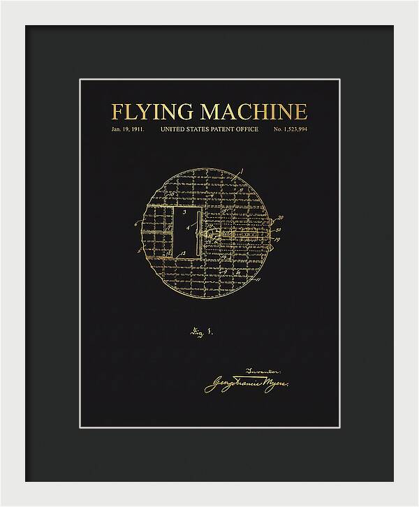 Flying Machine Gold Patent Us1523994