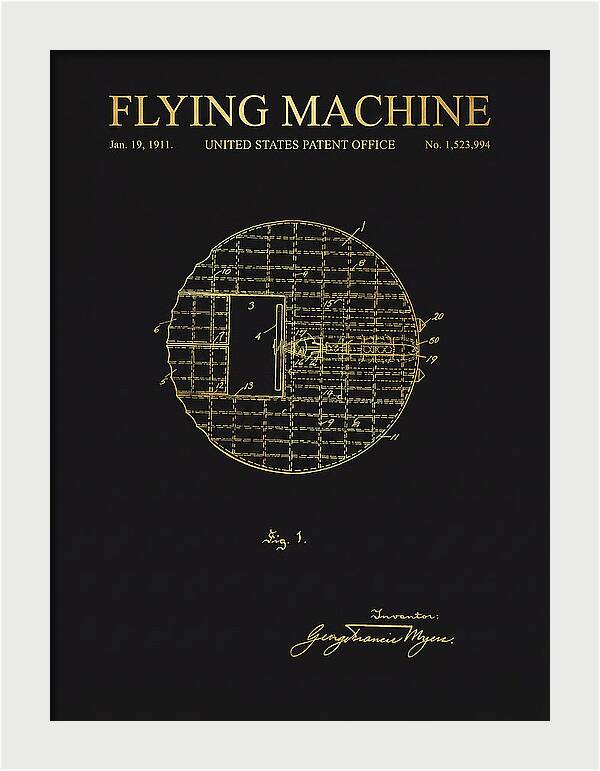 Flying Machine Gold Patent Us1523994