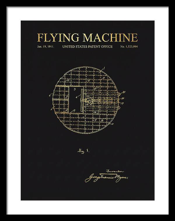 Flying Machine Gold Patent Us1523994