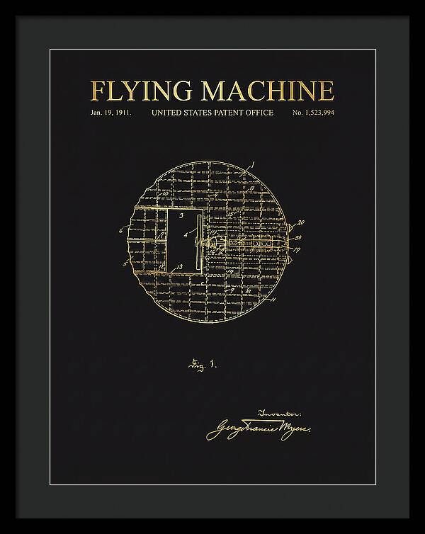 Flying Machine Gold Patent Us1523994