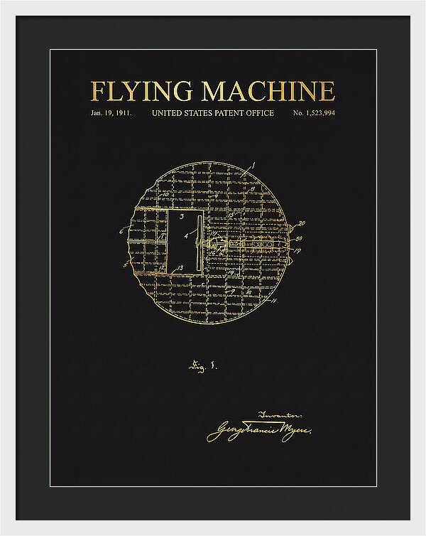Flying Machine Gold Patent Us1523994