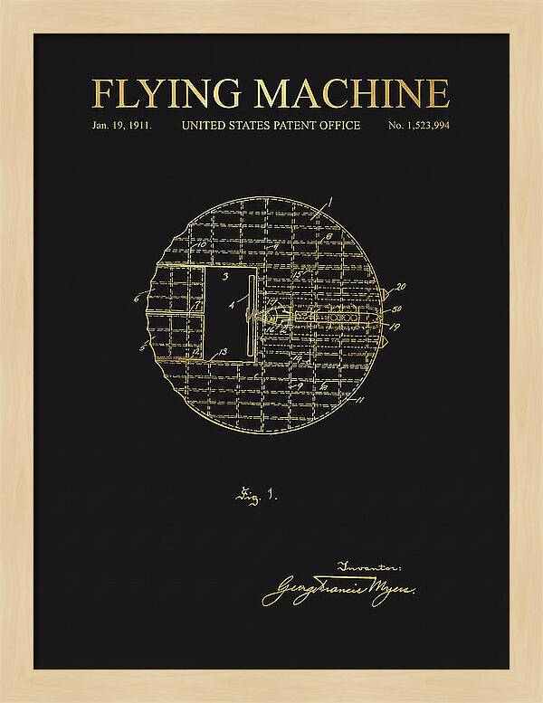 Flying Machine Gold Patent Us1523994