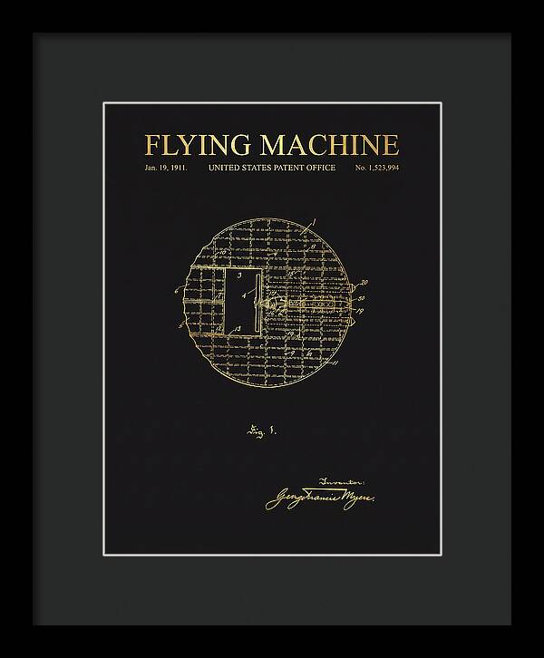 Flying Machine Gold Patent Us1523994