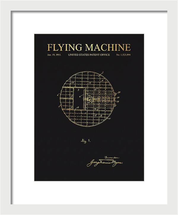 Flying Machine Gold Patent Us1523994