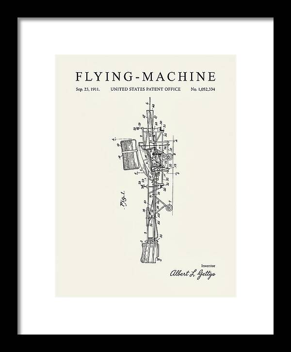 Flying Machine Minimalist Patent Us1052334