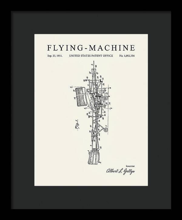 Flying Machine Minimalist Patent Us1052334