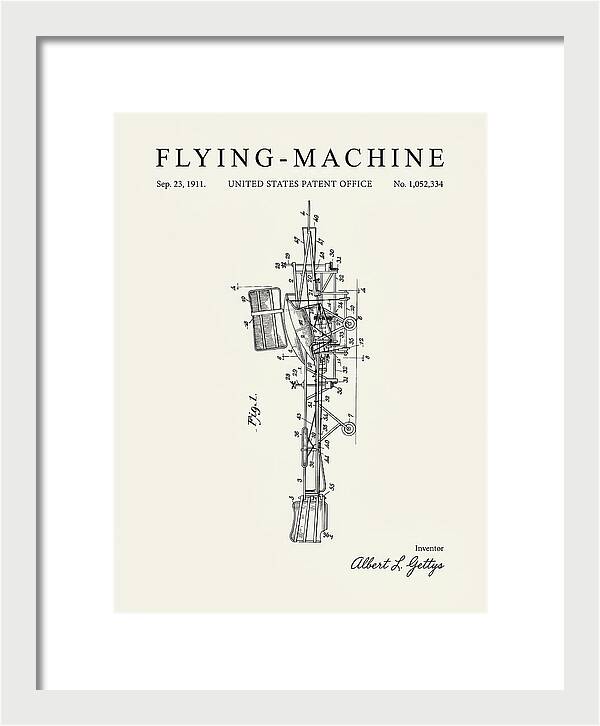 Flying Machine Minimalist Patent Us1052334