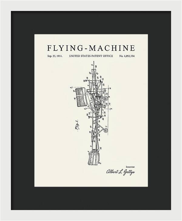 Flying Machine Minimalist Patent Us1052334