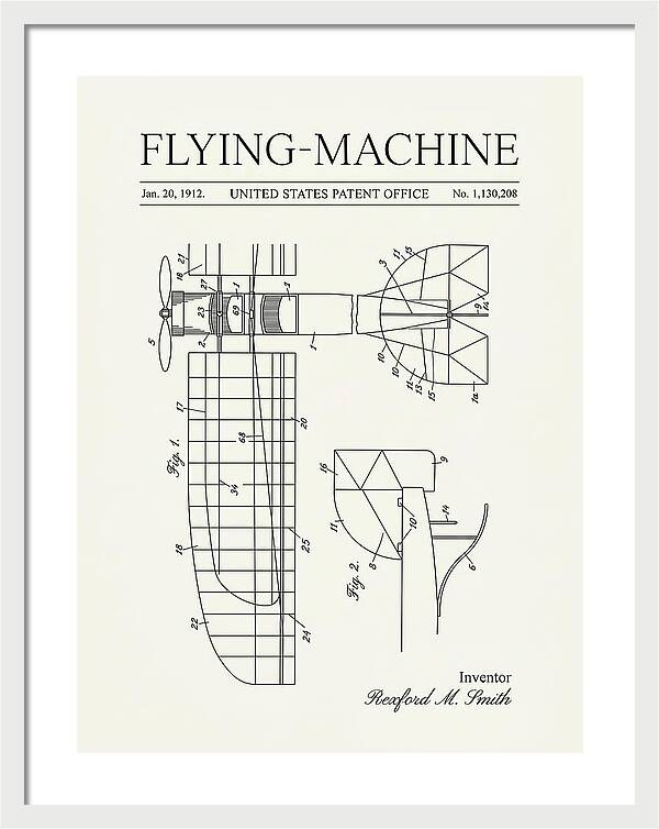 Flying Machine Minimalist Patent Us1130208