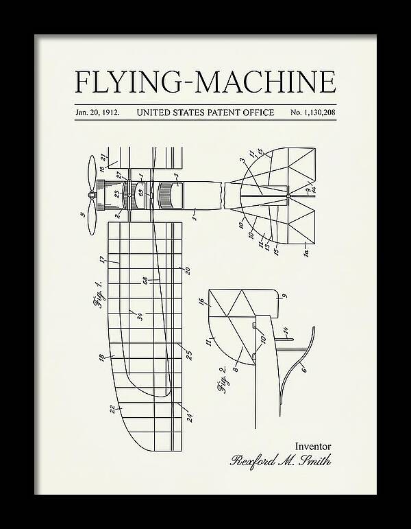 Flying Machine Minimalist Patent Us1130208