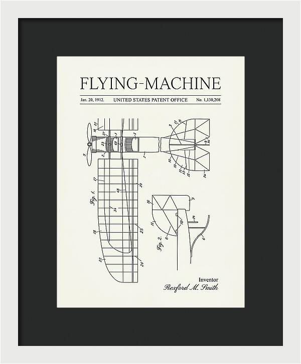 Flying Machine Minimalist Patent Us1130208