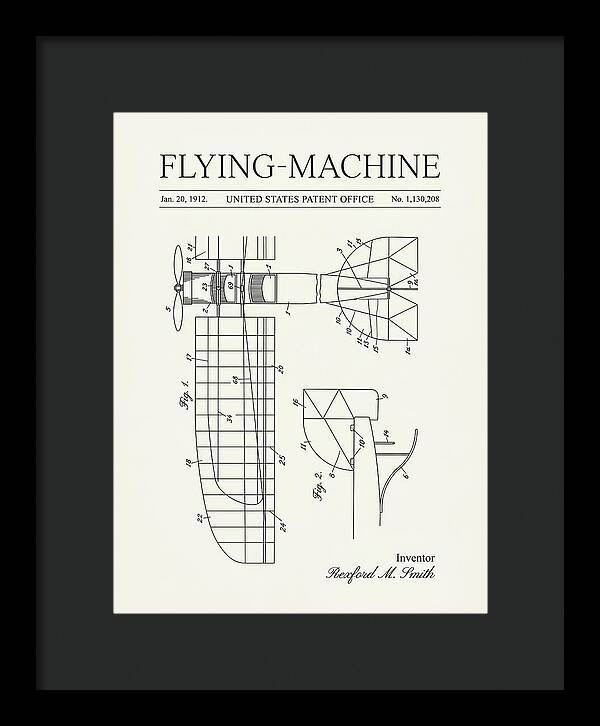 Flying Machine Minimalist Patent Us1130208