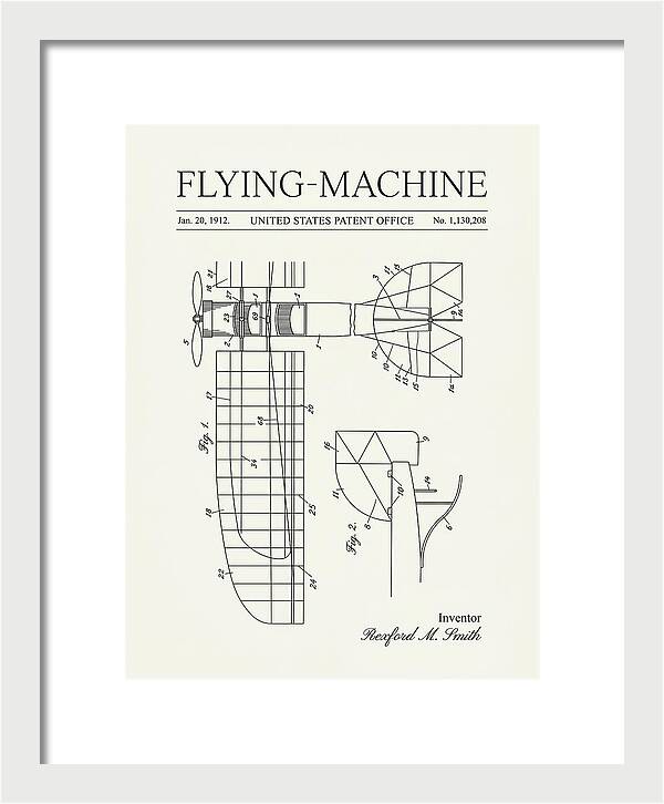 Flying Machine Minimalist Patent Us1130208