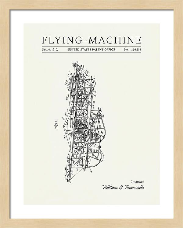 Flying Machine Minimalist Patent Us1154214