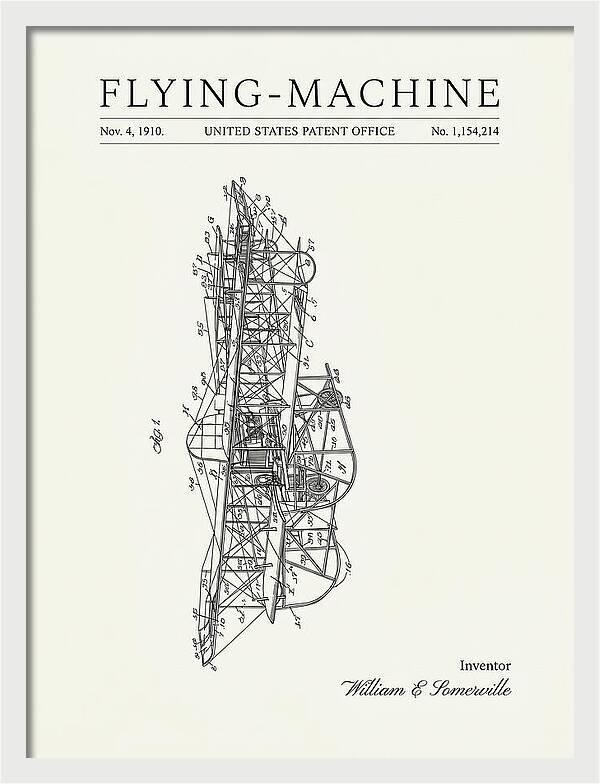 Flying Machine Minimalist Patent Us1154214