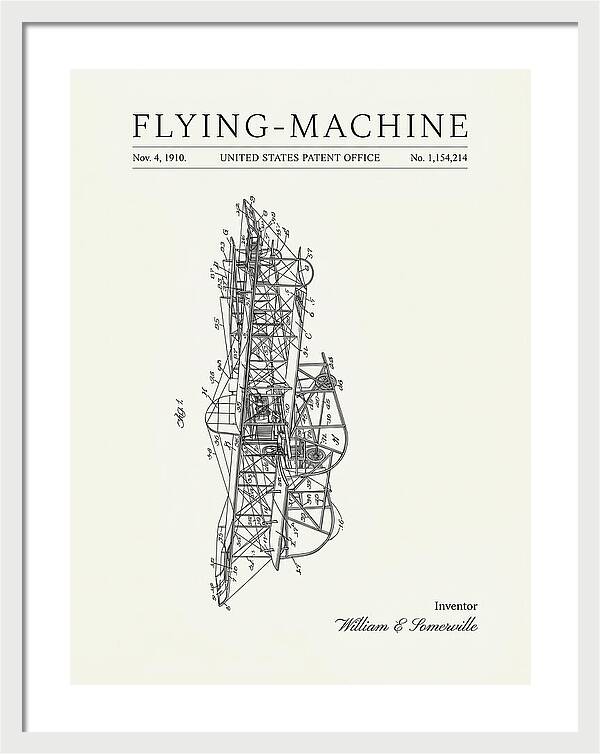 Flying Machine Minimalist Patent Us1154214