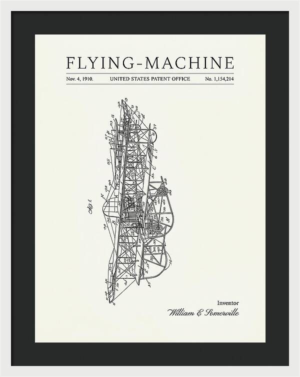 Flying Machine Minimalist Patent Us1154214