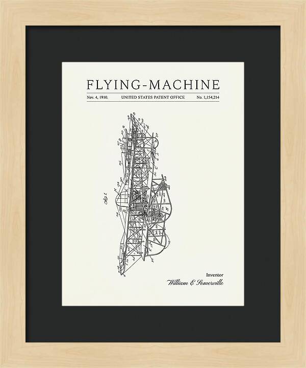 Flying Machine Minimalist Patent Us1154214