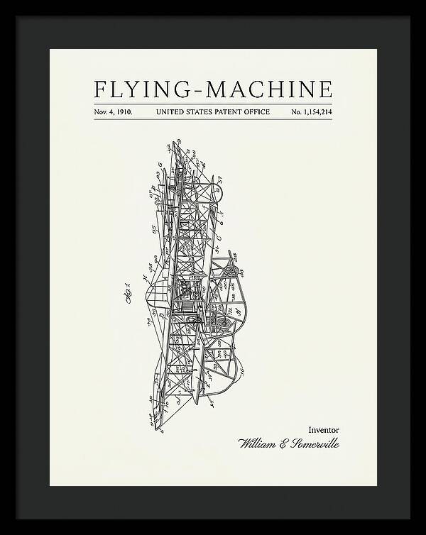 Flying Machine Minimalist Patent Us1154214