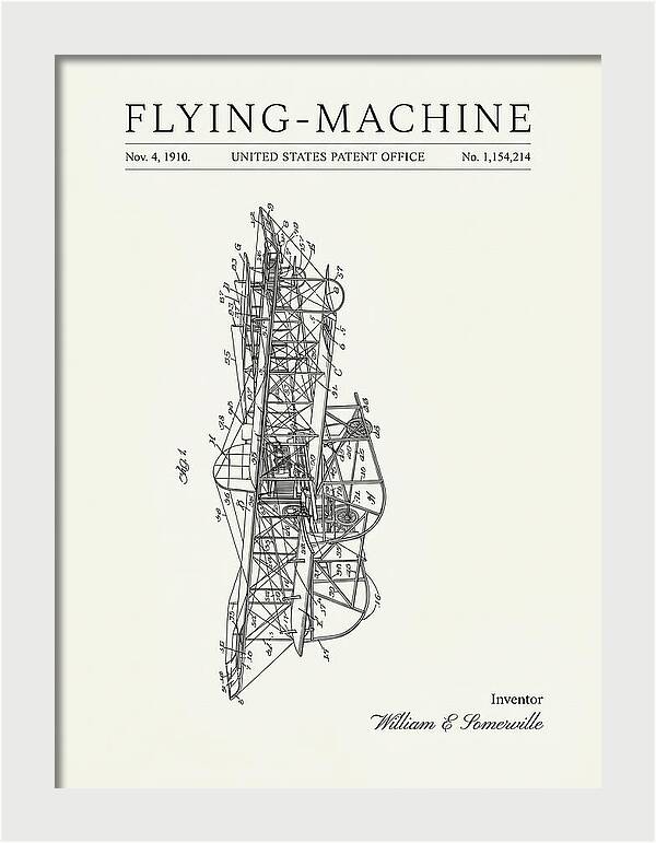 Flying Machine Minimalist Patent Us1154214