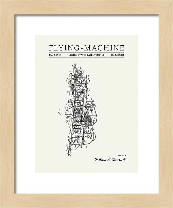Flying Machine Minimalist Patent Us1154214
