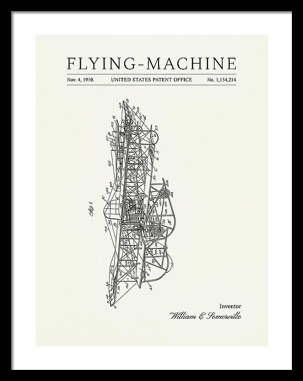 Flying Machine Minimalist Patent Us1154214