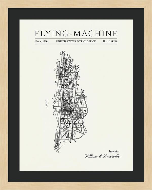 Flying Machine Minimalist Patent Us1154214