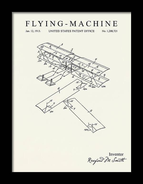 Flying Machine Minimalist Patent Us1288721