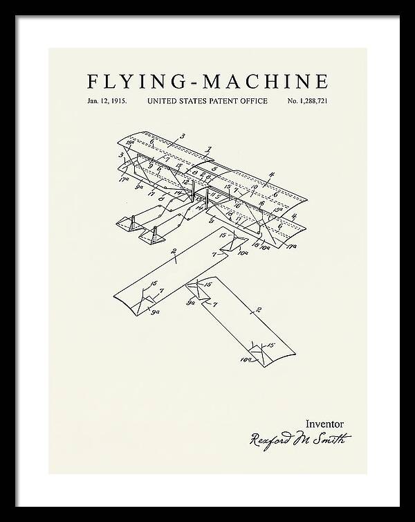 Flying Machine Minimalist Patent Us1288721