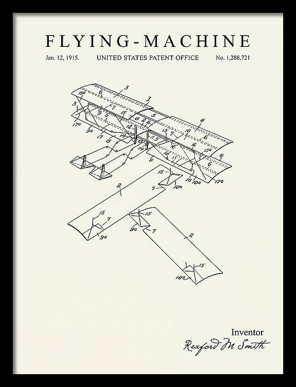 Flying Machine Minimalist Patent Us1288721