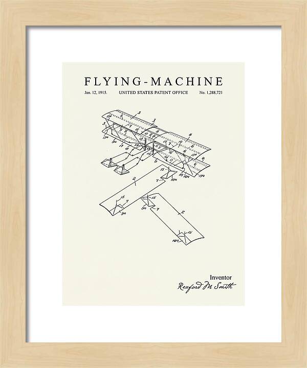 Flying Machine Minimalist Patent Us1288721