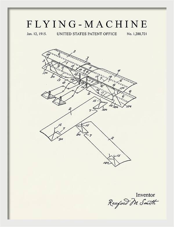 Flying Machine Minimalist Patent Us1288721