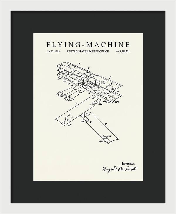 Flying Machine Minimalist Patent Us1288721