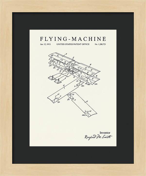 Flying Machine Minimalist Patent Us1288721