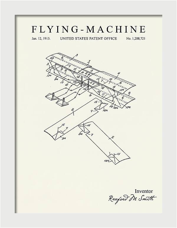 Flying Machine Minimalist Patent Us1288721