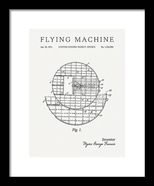 Flying Machine Minimalist Patent Us1523994