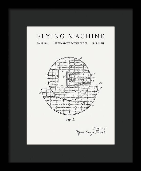 Flying Machine Minimalist Patent Us1523994