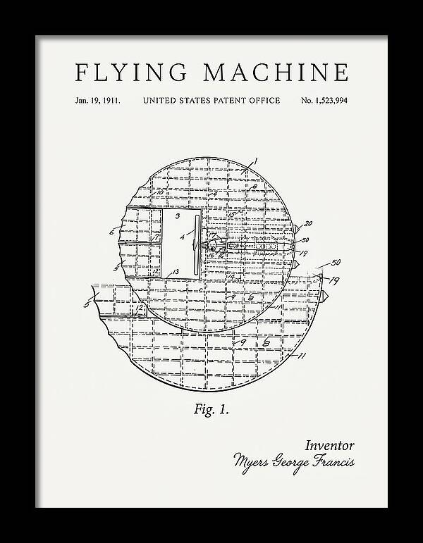 Flying Machine Minimalist Patent Us1523994