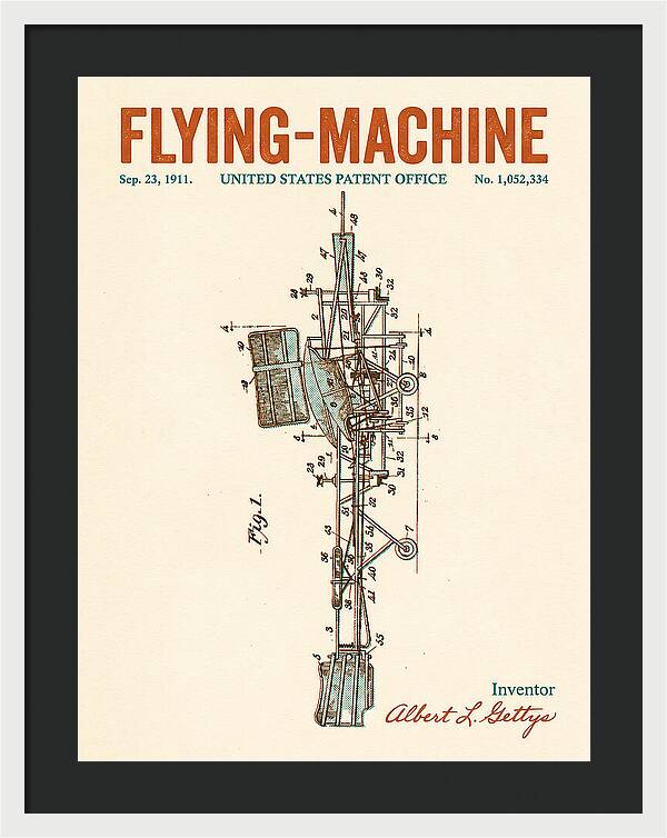 Flying Machine Retro Patent Us1052334