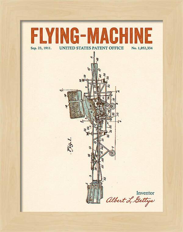 Flying Machine Retro Patent Us1052334