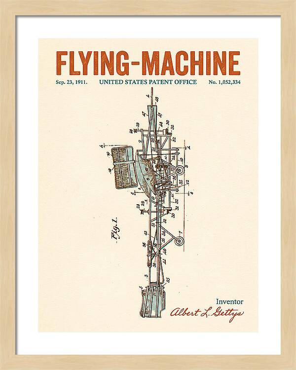 Flying Machine Retro Patent Us1052334