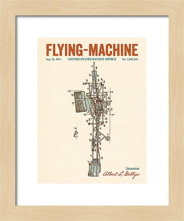 Flying Machine Retro Patent Us1052334