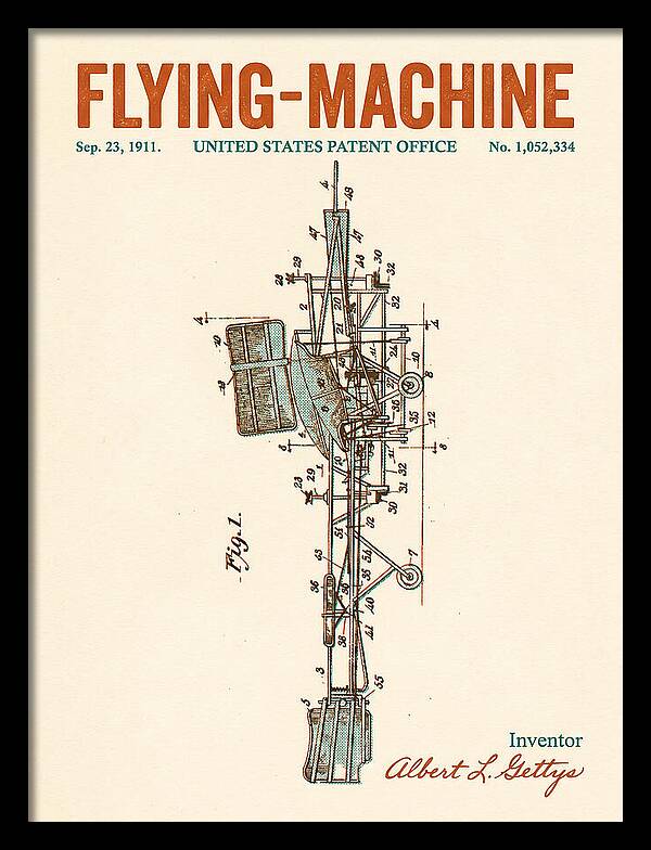 Flying Machine Retro Patent Us1052334