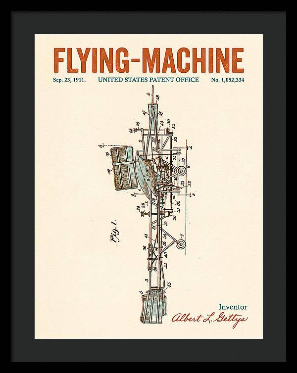 Flying Machine Retro Patent Us1052334