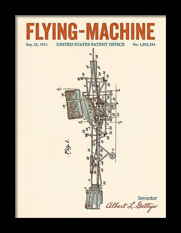 Flying Machine Retro Patent Us1052334