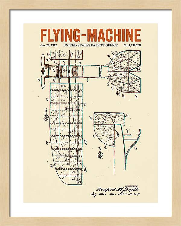 Flying Machine Retro Patent Us1130208