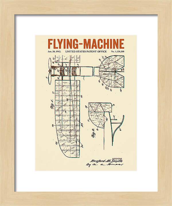 Flying Machine Retro Patent Us1130208